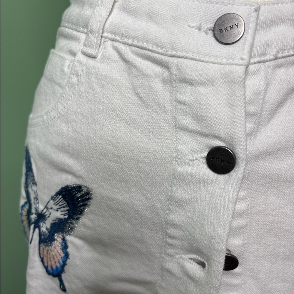 Donna Karan White Skirt with Butterfly Accents embroidery XS - Picture 5 of 13